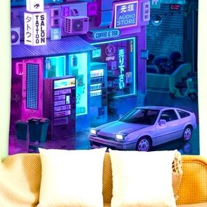 Large Vaporwave Tapestry